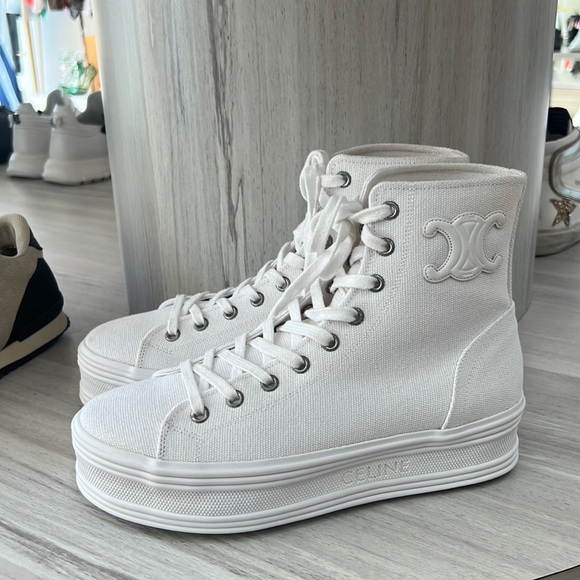 Celine High Top Triomphe Sneakers - Picture 1 of 7